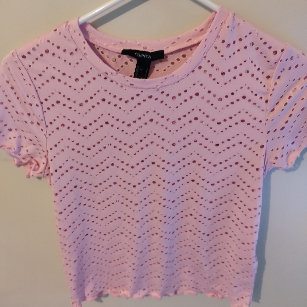 Forever 21 pink festival shirt